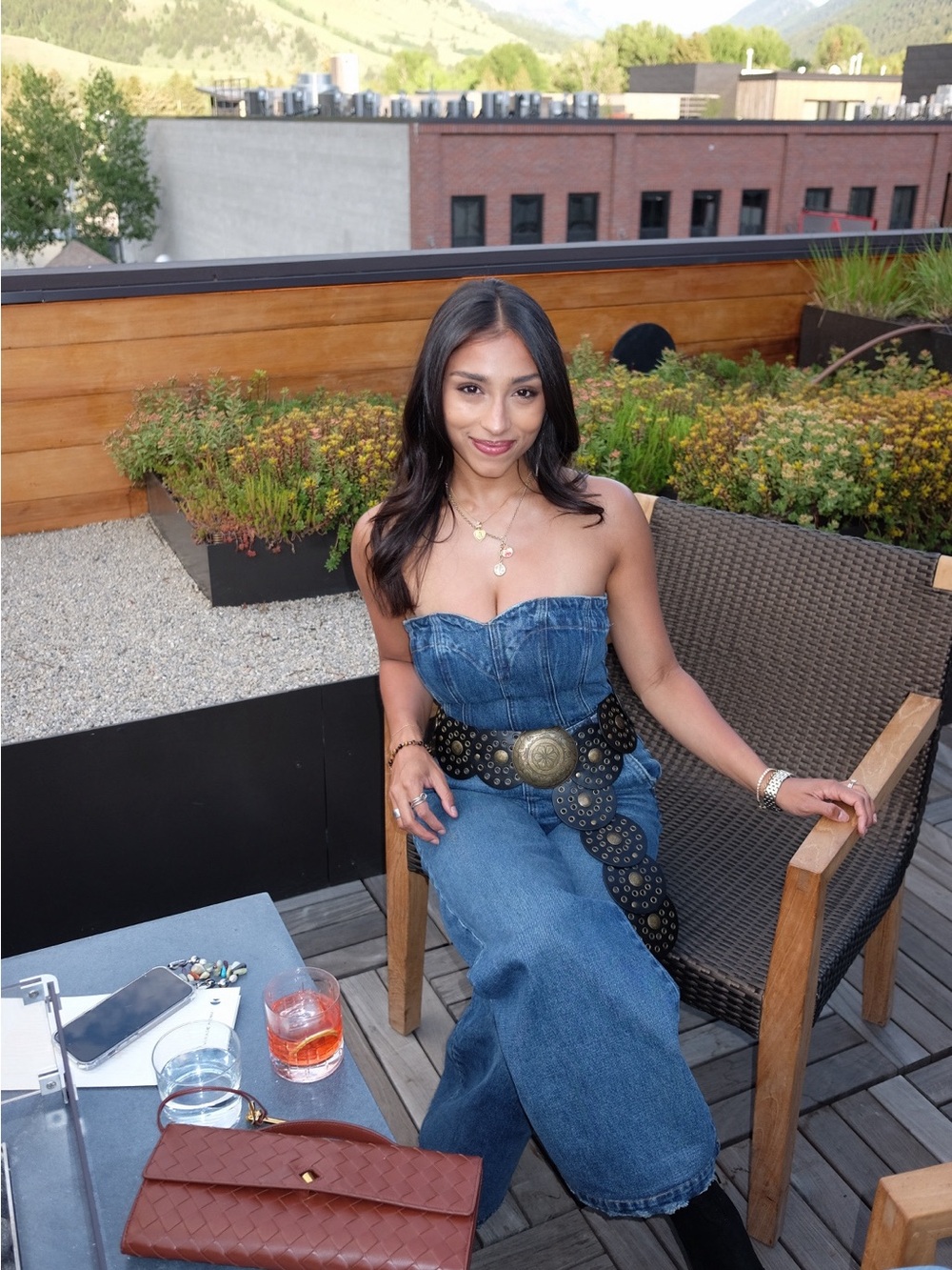 Hudson Jeans Dark Blue Strapless Denim Jumpsuit